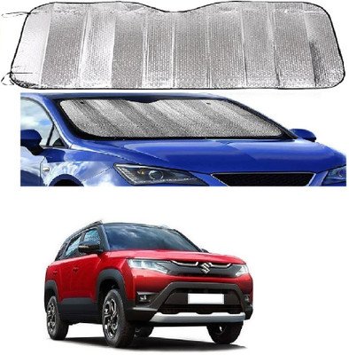ROSHNEER ENTERPRISES Windshield Sun Shade For Maruti Suzuki Brezza(Silver)