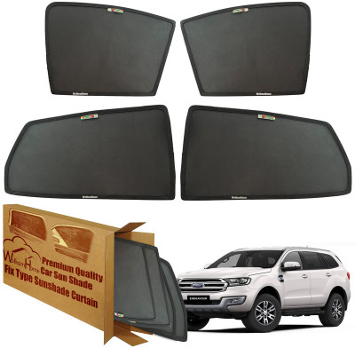 WolkomHome Side Window Sun Shade For Ford Endeavour(Black)