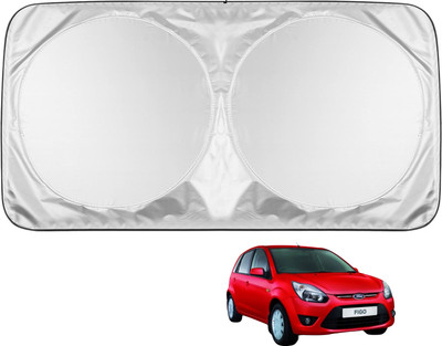 MOCKHE Windshield Sun Shade For Ford Figo(Silver)