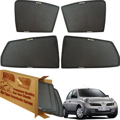 WolkomHome Side Window Sun Shade For Nissan Micra(Black)