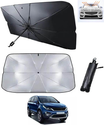 RKPSP Windshield Sun Shade For Tata Hexa(Silver, Black)