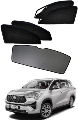 Top Vechile Rear Window, Side Window Sun Shade For Toyota Innova Hycross(Black)
