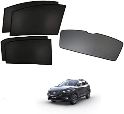 AuTO ADDiCT Side Window, Rear Window Sun Shade For MG Astor(Black)