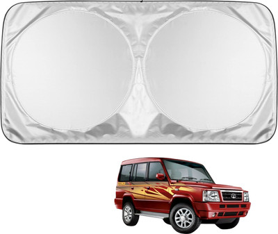 MOCKHE Windshield Sun Shade For Tata Sumo Grand(Silver)