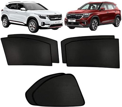 Hoodinter Side Window Sun Shade For Kia Seltos(Black)
