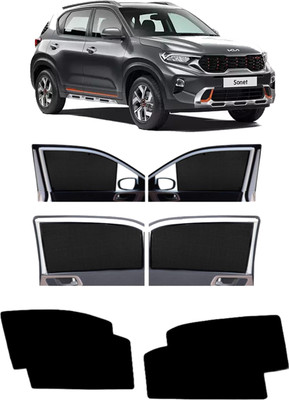 DreamRow Side Window Sun Shade For Kia Sonet(Black)