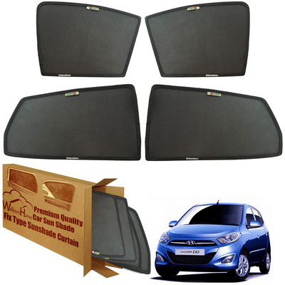 WolkomHome Side Window Sun Shade For Hyundai Universal For Car(Black)
