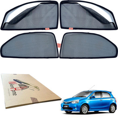 WolkomHome Side Window Sun Shade For Toyota Etios Liva(Black)
