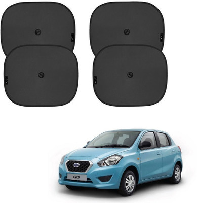 SPREADX Side Window, Rear Window Sun Shade For Datsun Go(Black)