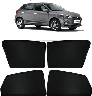 TOP VECHILE Rear Window, Side Window Sun Shade For Hyundai Elite i20(Black)