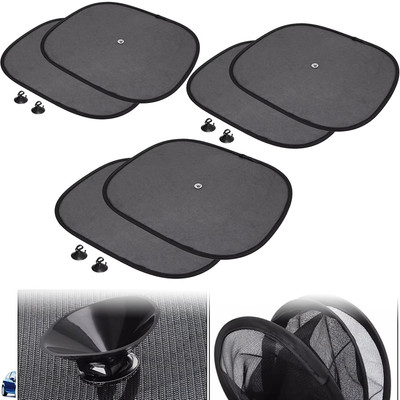 Pious Side Window Sun Shade For Fiat Universal For Car(Black)