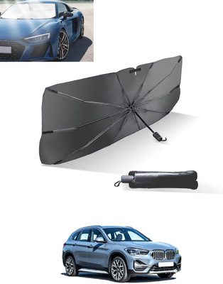 MATIES Windshield Sun Shade For BMW X1(Black, Silver)