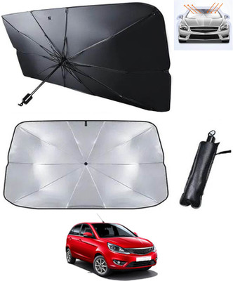 RKPSP Windshield Sun Shade For Tata Bolt(Silver, Black)