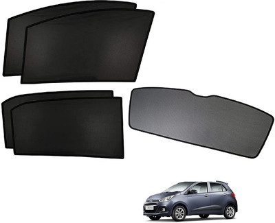 KOZDIKO Side Window, Rear Window Sun Shade For Hyundai Grand i10(Black)