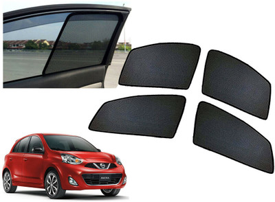 AUTO PEARL Side Window Sun Shade For Nissan Micra(Black)