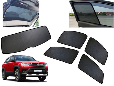 AUTO PEARL Side Window, Rear Window Sun Shade For Maruti Suzuki Brezza(Black)