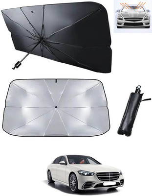 RKPSP Windshield Sun Shade For Mercedes Benz S Class(Black, Silver)