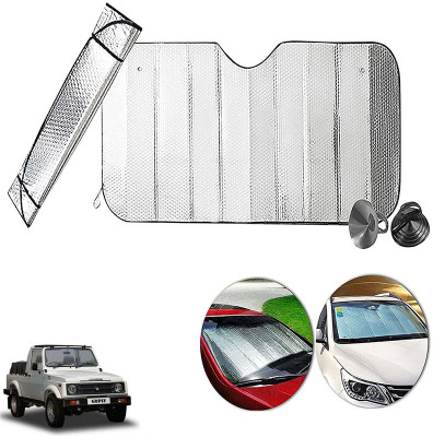 AUTO PEARL Dashboard, Windshield Sun Shade For Maruti Suzuki Gypsy King(Silver)