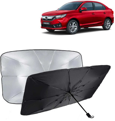 Kingsway Dashboard, Windshield Sun Shade For Honda Amaze(Black, Silver)