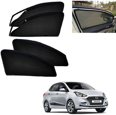 RAKRISH Rear Window, Side Window Sun Shade For Hyundai Xcent(Black)