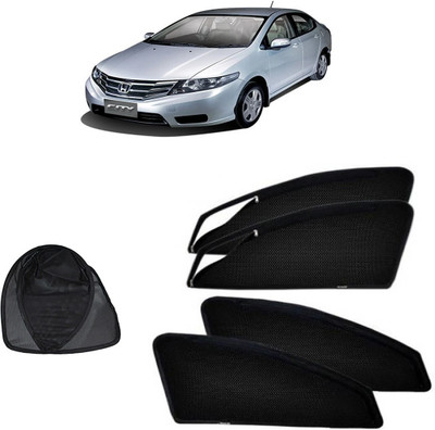 Magnetic Rear Window Sun Shade For Honda City(Black)
