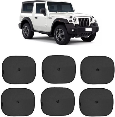 BROTHERTWO Side Window, Rear Window Sun Shade For Mahindra Thar(Black)
