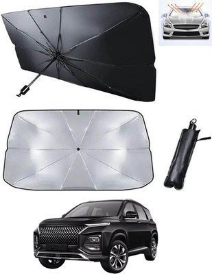 RKPSP Windshield Sun Shade For MG Hector(Black, Silver)