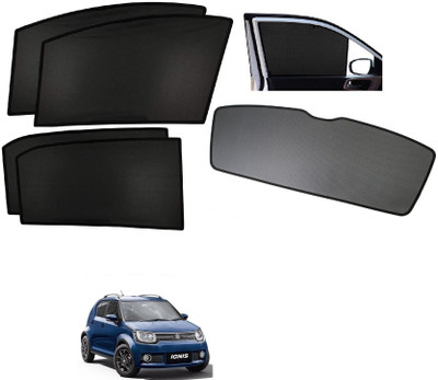 AuTO ADDiCT Side Window, Rear Window Sun Shade For Maruti Suzuki Ignis(Black)