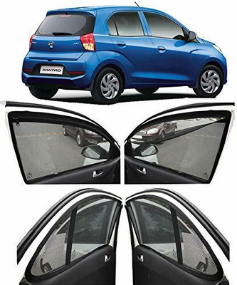 G ILIKA Rear Window, Side Window Sun Shade For Hyundai Santro(Black)