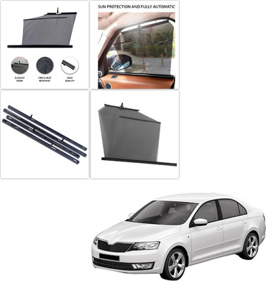 SS FOR YOUR SMART NEEDS Side Window Sun Shade For Skoda Rapid(Black)