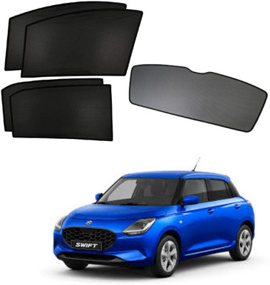 RAKRISH Rear Window, Side Window Sun Shade For Maruti Suzuki New Swift(Black)