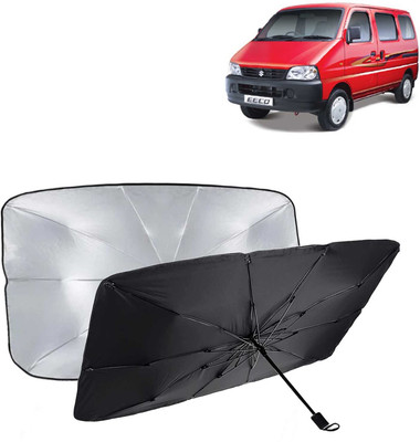 Kingsway Dashboard, Windshield Sun Shade For Maruti Suzuki Eeco(Black, Silver)