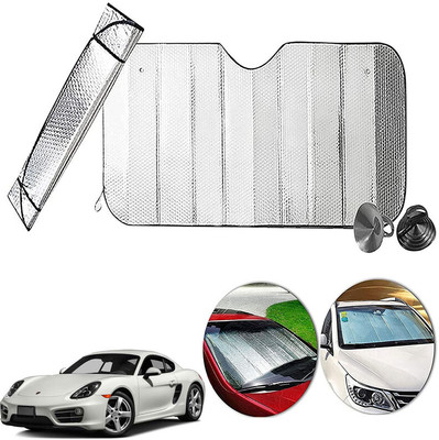 AUTO PEARL Dashboard, Windshield Sun Shade For Porsche Cayman(Silver)