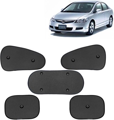 Kingsway Side Window, Rear Window, Windshield Sun Shade For Honda Civic(Black)