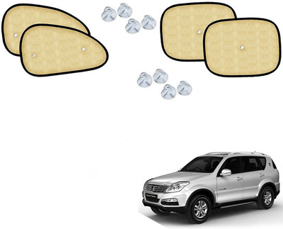Automotive Prist Side Window Sun Shade For Mahindra Rexton(Beige)