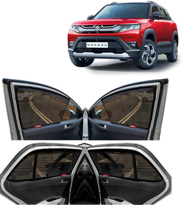 Kingsway Side Window, Rear Window Sun Shade For Maruti Suzuki Vitara Brezza(Black)