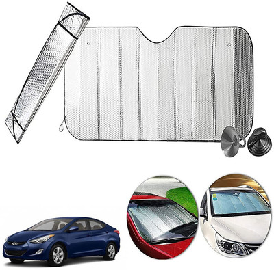 AUTO PEARL Dashboard, Windshield Sun Shade For Hyundai Elantra(Silver)