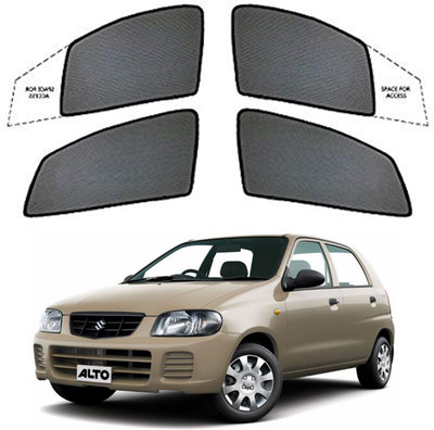 Magnetic Side Window Sun Shade For Maruti Suzuki Alto(Black)