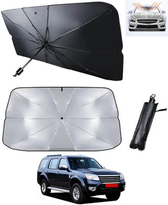 RKPSP Windshield Sun Shade For Ford Universal For Car(Silver, Black)