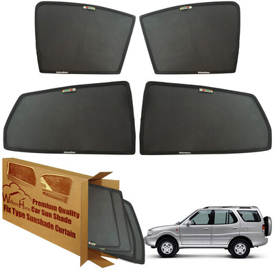 WolkomHome Side Window Sun Shade For Tata Safari(Black)