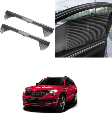 PRTEK Side Window Sun Shade For Skoda Universal For Car(Grey)