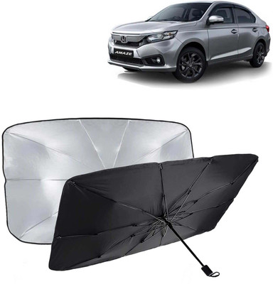 Kingsway Dashboard, Windshield Sun Shade For Honda Amaze(Black, Silver)