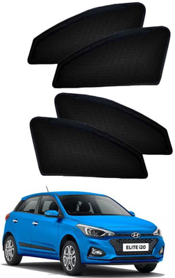 Microline Side Window Sun Shade For Hyundai Elite i20(Black)