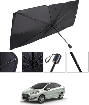 RKPSP Windshield Sun Shade For Ford Fiesta(Black, Silver)