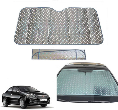 AUTO PEARL Dashboard, Windshield Sun Shade For Fiat Lenia(Grey)