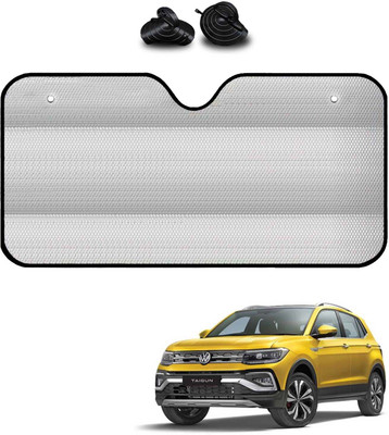 COSMOGEAR Windshield, Dashboard, Rear Window Sun Shade For Volkswagen Taigun(Silver)