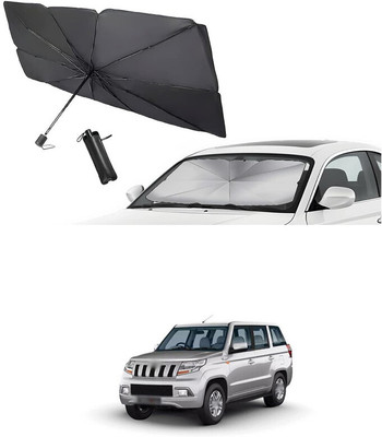 GONAMA Windshield Sun Shade For Mahindra Universal For Car(Silver)