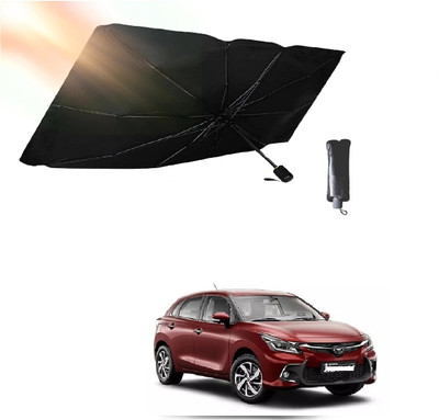 ROSHNEER ENTERPRISES Windshield Sun Shade For Toyota Glanza(Black, Silver)