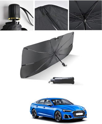 AYW Windshield Sun Shade For Audi S5(Black, Silver)