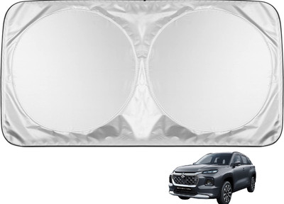 MOCKHE Windshield Sun Shade For Maruti Suzuki Grand Vitara(Silver)